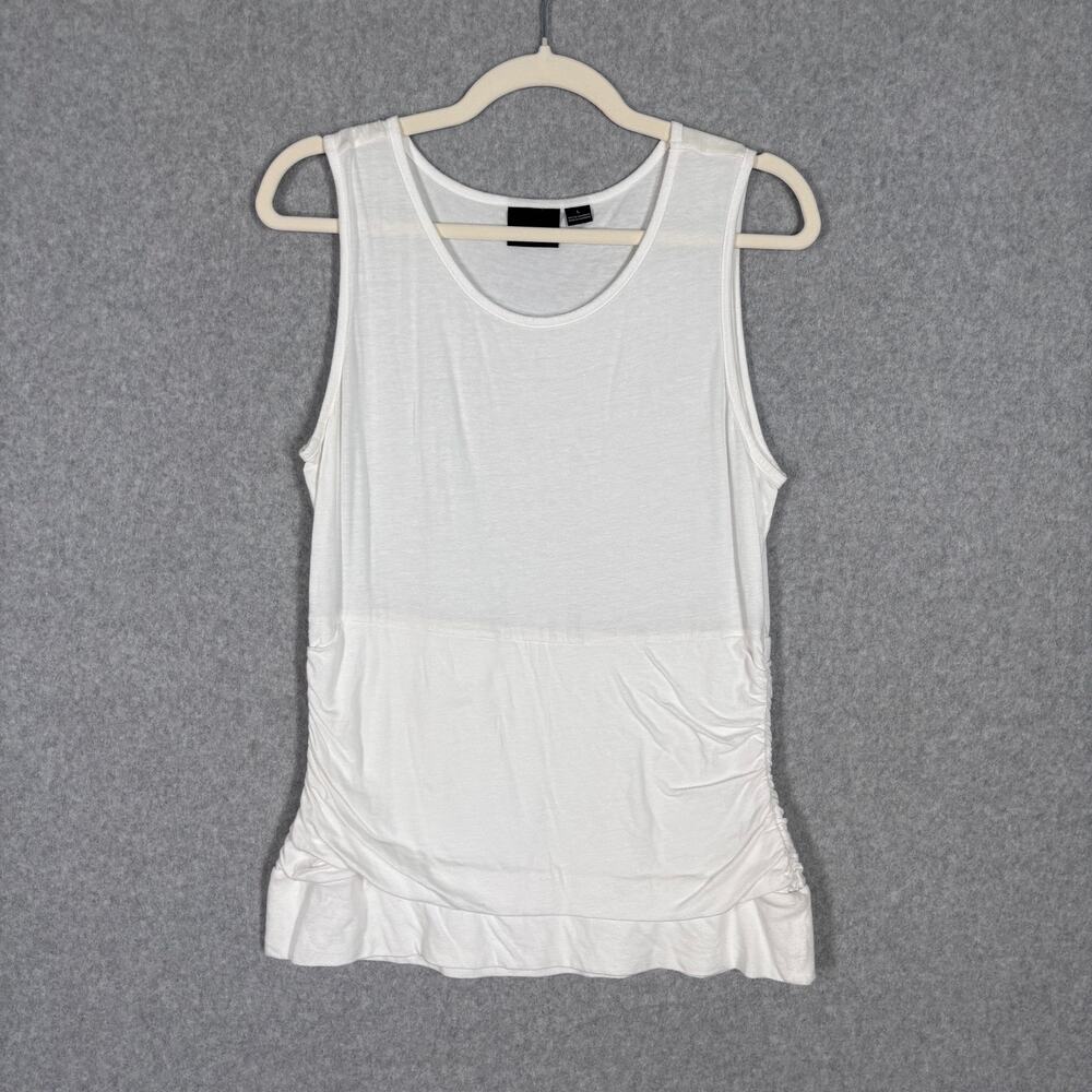 Tribal Tank Top Large Ruched Cotton Modal Basic Jersey Stretch Quiet Minimal